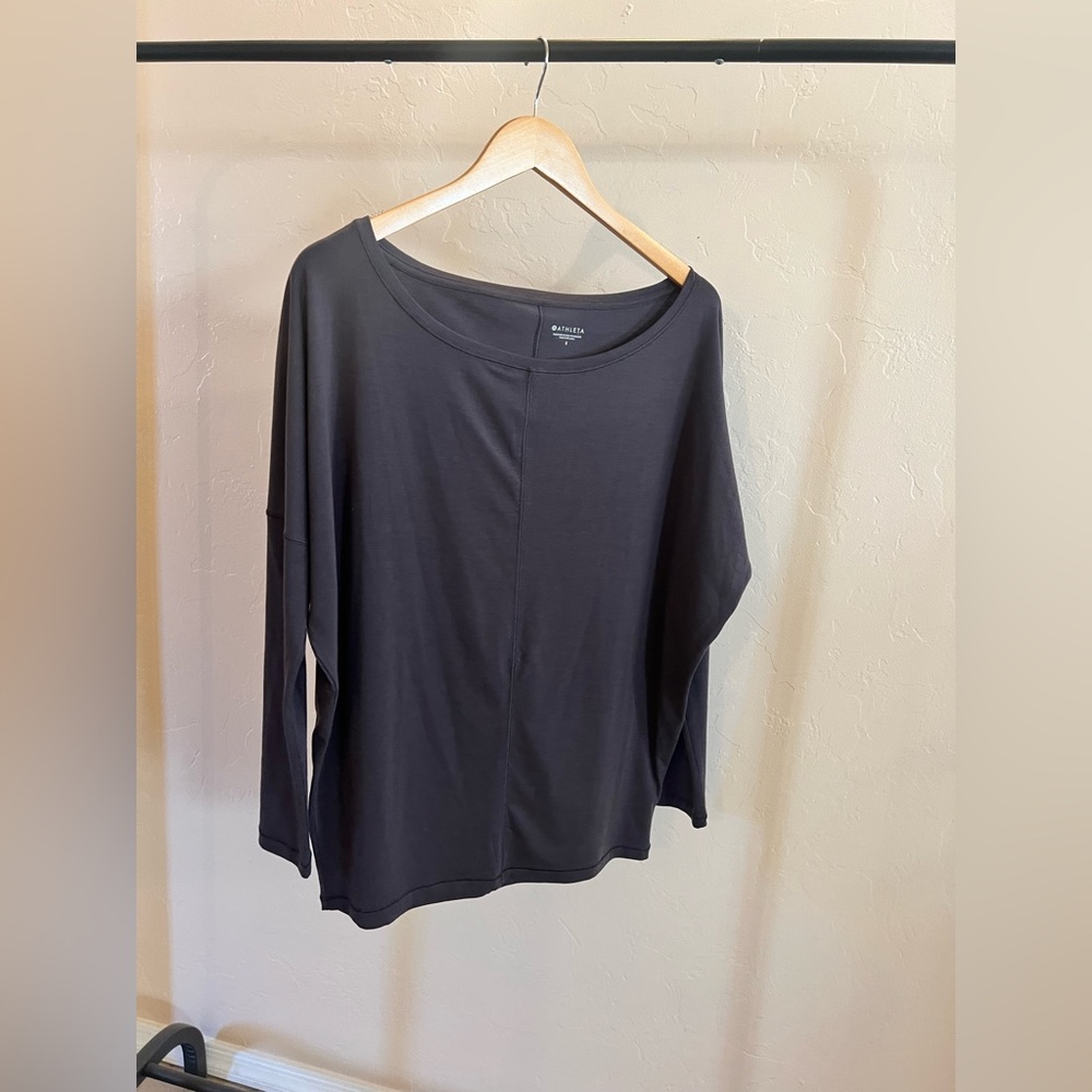 ATHLETA Slouchy Sweater with Center Seam, Size Small